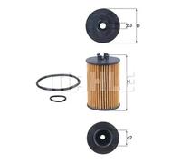 Filtro de aceite Cartucho filtrante OX 382D KNECHT para MERCEDES-BENZ CLASE A