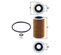 Filtro de aceite Cartucho filtrante OX 384D MAHLE para KIA CHRYSLER HYUNDAI JEEP