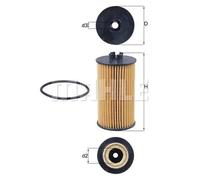 Mahle Filter OX401D Filtro De Aceite