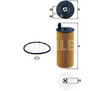 Filtro de aceite Cartucho filtrante OX 404D KNECHT para ALPINA MINI BMW TOYOTA