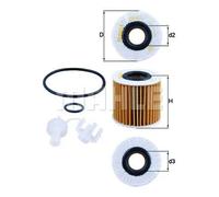 Filtro de aceite Cartucho filtrante OX 414D1 KNECHT para LOTUS TOYOTA LEXUS