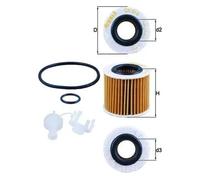 Filtro de aceite Cartucho filtrante OX 416D2 MAHLE para TOYOTA ASTON MARTIN