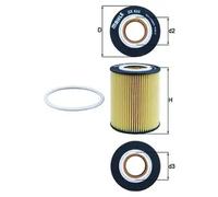 Filtro de aceite Cartucho filtrante OX 433D MAHLE para VOLVO LAND ROVER