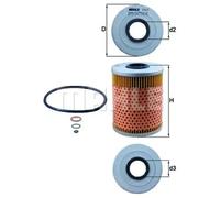 Filtro de aceite Cartucho filtrante OX 68D KNECHT para BMW ALPINA