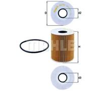 Filtro de aceite Cartucho filtrante OX 776D KNECHT para LAND ROVER JAGUAR VW