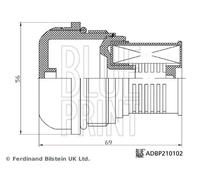 Filtro de aceite del embrague Haldex ADBP210102 BLUE PRINT para VW AUDI SKODA