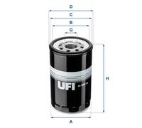 Filtro de aceite Filtro enroscable 23.292.00 UFI para MAN VAN HOOL VISEON