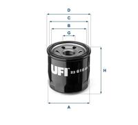 Filtro de aceite Filtro enroscable 23.616.00 UFI para MAZDA 3 3 Sedán CX-5 CX-3