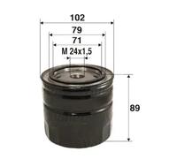 Filtro de aceite Filtro enroscable 586061 VALEO para TOYOTA TATA