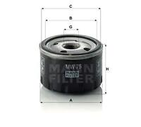 Filtro de aceite Filtro enroscable MW 75 MANN-FILTER para BMW HP C K R 1200 i3 R