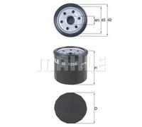 Filtro de aceite Filtro enroscable OC 1253 KNECHT para CHEVROLET OPEL DAEWOO