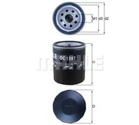 Filtro de aceite Filtro enroscable OC 1397 KNECHT para ALFA ROMEO FIAT JEEP OPEL