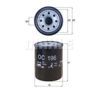 Filtro de aceite Filtro enroscable OC 196 KNECHT para MITSUBISHI OPEL MAZDA TATA