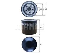Filtro de aceite Filtro enroscable OC 205 KNECHT para OPEL MITSUBISHI MAZDA FORD