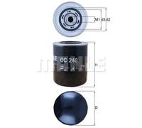 Filtro de aceite Filtro enroscable OC 248 MAHLE para RENAULT LANCIA FIAT OPEL