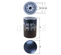 Filtro de aceite Filtro enroscable OC 257 MAHLE para AUDI VW