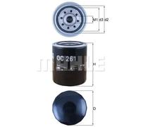 Filtro de aceite Filtro enroscable OC 261 KNECHT para MERCEDES-BENZ ROVER GLAS