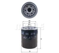 KNECHT FILTER Filtro de aceite para MITSUBISHI: Pajero, Space Gear, Space Runner, Montero, Shogun, Space wagon, Galant, L400, L300, L200 (Ref: OC 274)