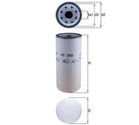 Filtro de aceite Filtro enroscable OC 282 KNECHT para SUBARU MAN VOLVO DAF IVECO