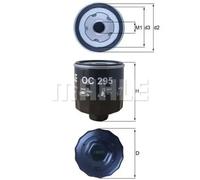 Filtro de aceite Filtro enroscable OC 295 KNECHT para VW SEAT SKODA AUDI