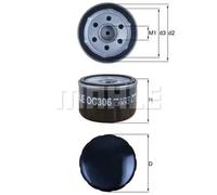 Filtro de aceite Filtro enroscable OC 306 KNECHT para BMW F HP K C R 1150 R 1200