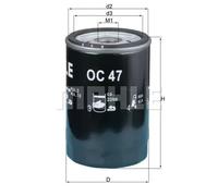 Filtro de aceite Filtro enroscable OC 47 OF KNECHT para BMW AUDI VW SEAT PORSCHE