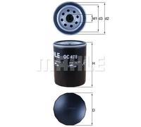 Filtro de aceite Filtro enroscable OC 478 KNECHT para TOYOTA LEXUS