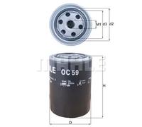 Filtro de aceite Filtro enroscable OC 59 KNECHT para OPEL FORD FORD USA FIAT TVR