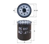 Filtro de aceite Filtro enroscable OC 617 KNECHT para HONDA ACURA