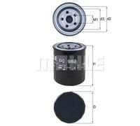 Filtro de aceite Filtro enroscable OC 982 KNECHT para SUBARU XV OUTBACK FORESTER