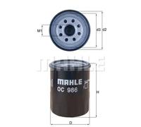 Filtro de aceite Filtro enroscable OC 986 KNECHT para FIAT LANCIA ALFA ROMEO