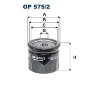 Filtro de aceite Filtro enroscable OP 575/2 FILTRON para HONDA SSANGYONG