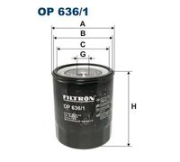 Filtro de aceite Filtro enroscable OP 636/1 FILTRON para ISUZU MITSUBISHI