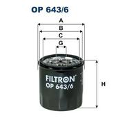 Filtro de aceite Filtro enroscable OP 643/6 FILTRON para RENAULT DACIA LADA