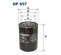 Filtro de aceite Filtro enroscable OP 657 FILTRON para PORSCHE DEUTZ-FAHR