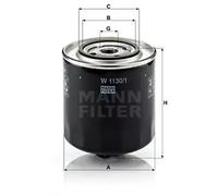 Filtro de aceite Filtro enroscable W 1130/1 MANN-FILTER para AUDI VW FORD SAME