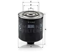MANN-FILTER W 1130/2 Filtro de aceite - para Automóviles + Vehículos de transporte