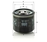 Filtro de aceite Filtro enroscable W 6011 MANN-FILTER para SMART FORTWO Coupé