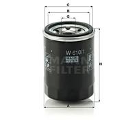 Filtro de aceite Filtro enroscable W 610/1 MANN-FILTER para SUZUKI FIAT VW