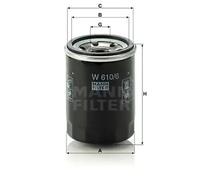 Filtro de aceite Filtro enroscable W 610/6 MANN-FILTER para HONDA CIVIC IV Sedán