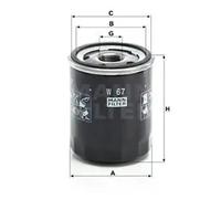 Filtro de aceite Filtro enroscable W 67 MANN-FILTER para SMART MITSUBISHI