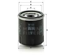 Filtro de aceite Filtro enroscable W 68 MANN-FILTER para RENAULT AIXAM