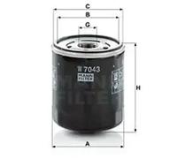 Filtro de aceite Filtro enroscable W 7043 MANN-FILTER para FORD FORD USA