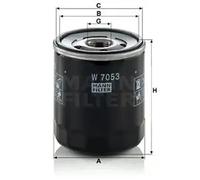 Filtro de aceite Filtro enroscable W 7053 MANN-FILTER para PEUGEOT CITROËN FIAT