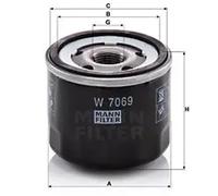 Filtro de aceite Filtro enroscable W 7069 MANN-FILTER para HONDA SSANGYONG