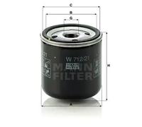 Filtro de aceite Filtro enroscable W 712/21 MANN-FILTER para TALBOT NEW HOLLAND