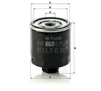 Filtro de aceite MANN-FILTER W 712/52