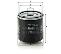 Filtro de aceite MANN-FILTER W 712/75