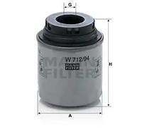 Filtro de aceite Filtro enroscable W 712/94 MANN-FILTER para VW SEAT AUDI SKODA