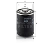 Filtro de aceite Filtro enroscable W 713/16 MANN-FILTER para FIAT LANCIA CITROËN